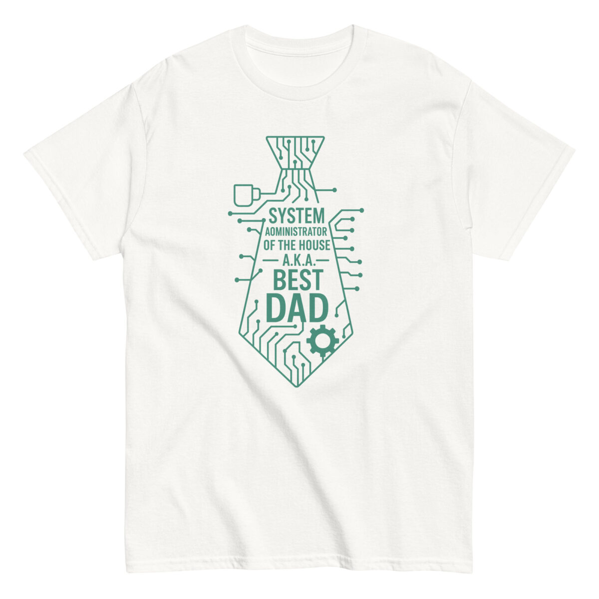 Best Dad tech-themed T-shirt with circuit design.