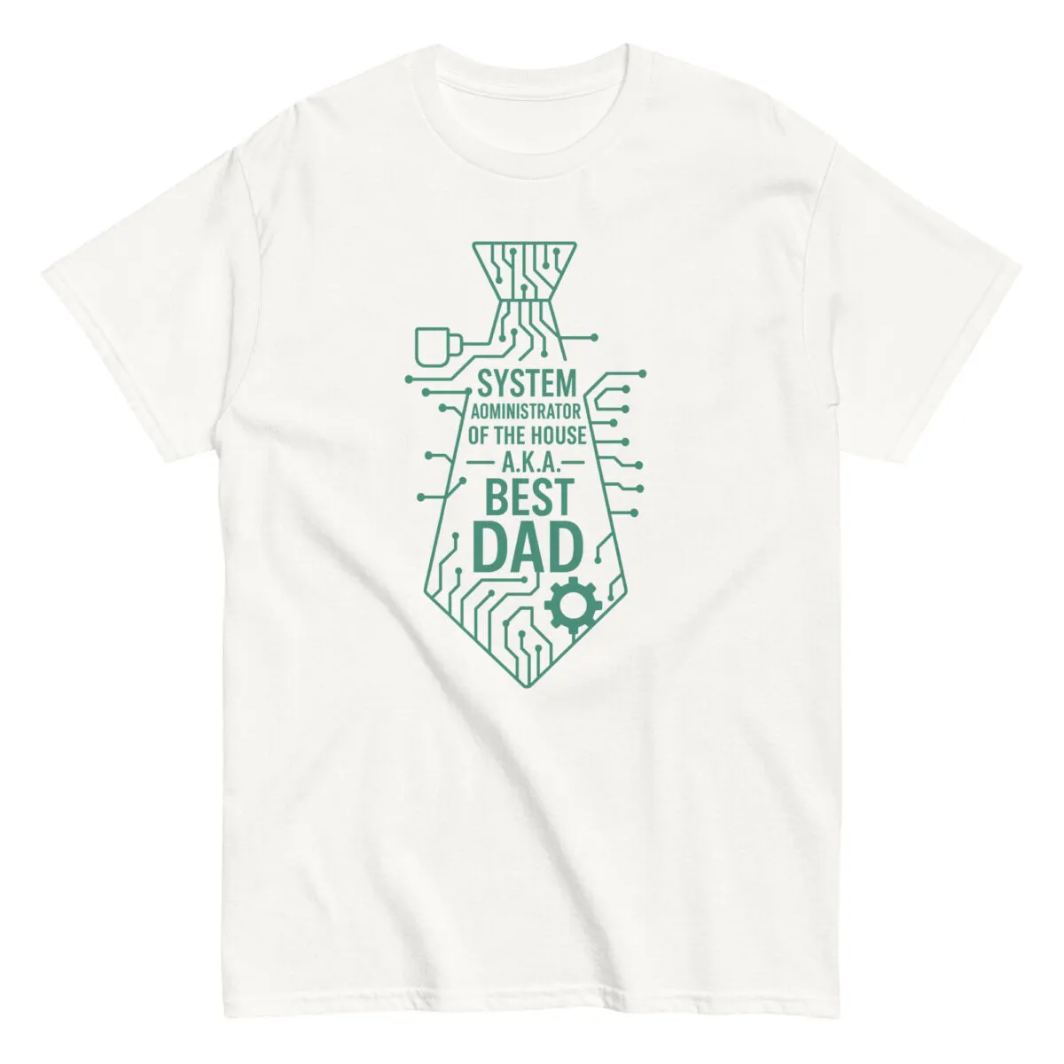 Best Dad tech-themed T-shirt with circuit design.
