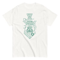 Best Dad tech-themed T-shirt with circuit design.