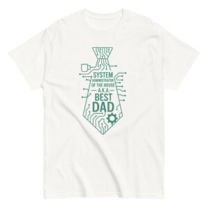 Best Dad tech-themed T-shirt with circuit design.
