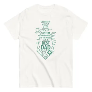 Best Dad tech-themed T-shirt with circuit design.