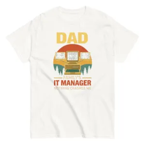 Dad IT manager shirt with computer graphics