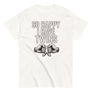 T-shirt with twin celebration design.