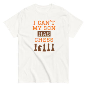 T-shirt with chess-themed humor design