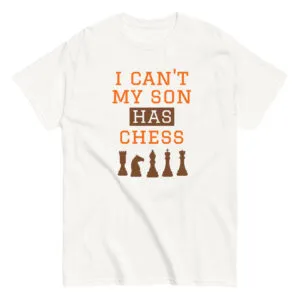T-shirt with chess-themed humor design