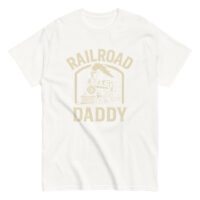 Railroad Daddy T-shirt with train graphic