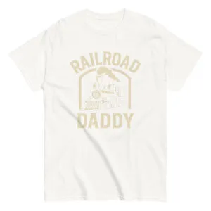Railroad Daddy T-shirt with train graphic