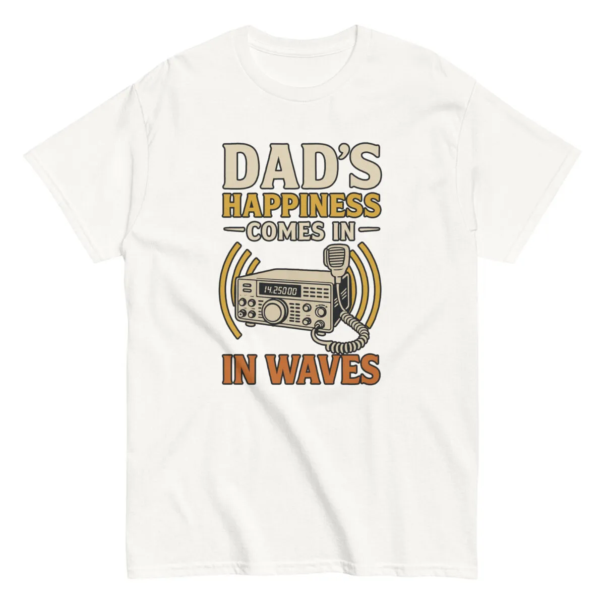 Dad's happiness radio waves t-shirt design