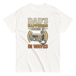 Dad's happiness radio waves t-shirt design