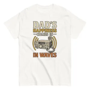 Dad's happiness radio waves t-shirt design