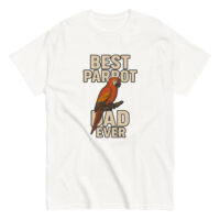 T-shirt with 'Best Parrot Dad Ever' design.
