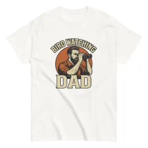 Bird Watching Dad T-shirt design with illustration