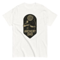 Archery Dad t-shirt with bow and target design.