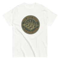 T-shirt with chess-themed dad board games design