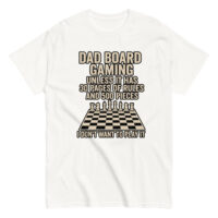 Dad board gaming t-shirt with funny chess design.