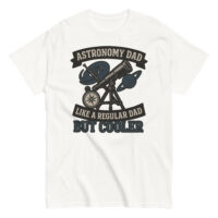 Astronomy dad t-shirt, telescope graphic, cool design.