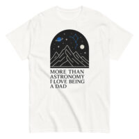 Dad-themed astronomy t-shirt with mountain design