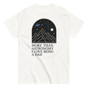 Dad-themed astronomy t-shirt with mountain design
