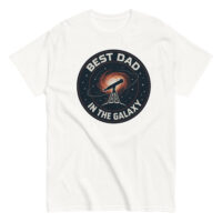 T-shirt with 'Best Dad in the Galaxy' design.