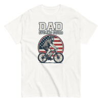 Dad Cycling Squad T-shirt with American flag design