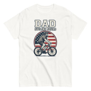 Dad Cycling Squad T-shirt with American flag design
