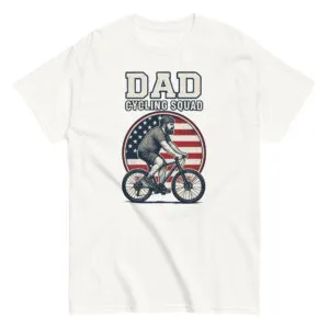 Dad Cycling Squad T-shirt with American flag design