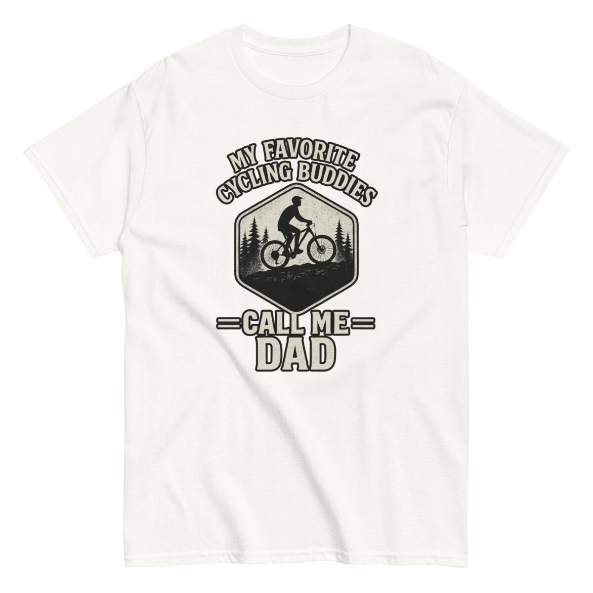 Cycling buddies t-shirt with dad theme