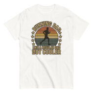 Running dad graphic shirt with vintage design.