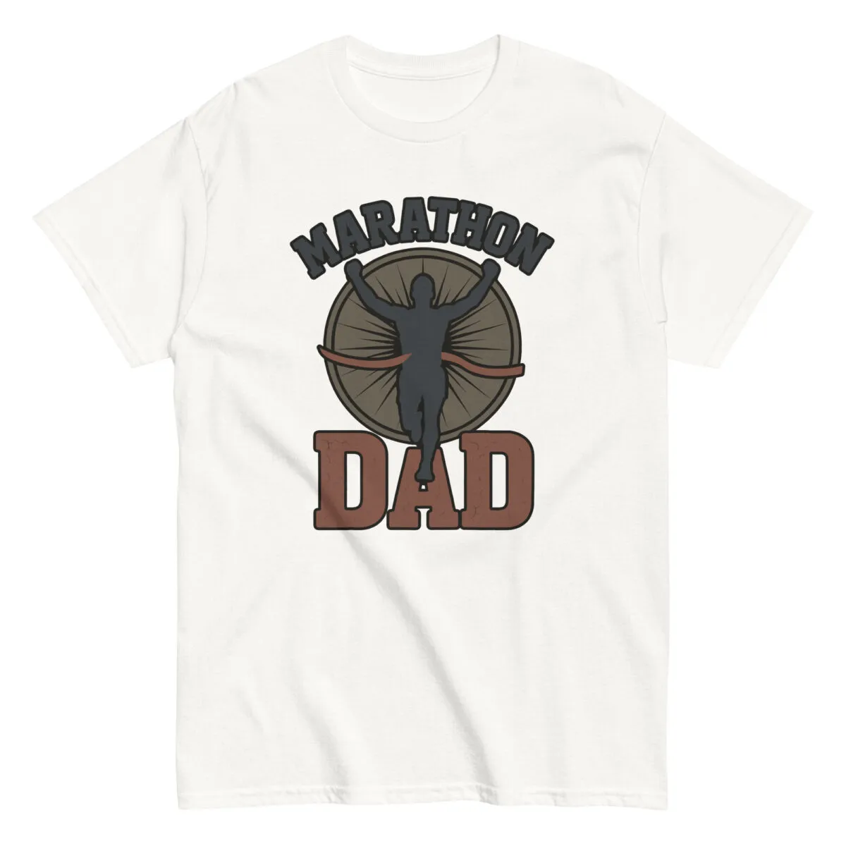 Marathon Dad t-shirt with runner graphic