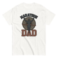 Marathon Dad t-shirt with runner graphic