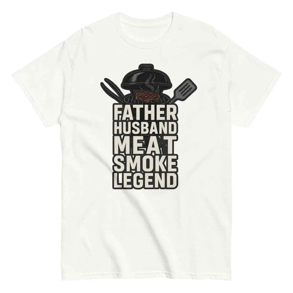 Barbecue-themed T-shirt: Father Husband Meat Smoke Legend