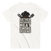 Barbecue-themed T-shirt: Father Husband Meat Smoke Legend