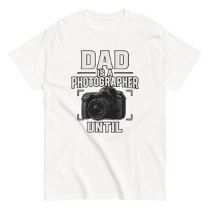 Dad photographer T-shirt with camera graphic