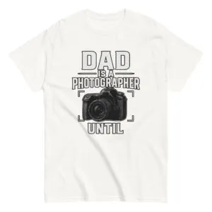Dad photographer T-shirt with camera graphic