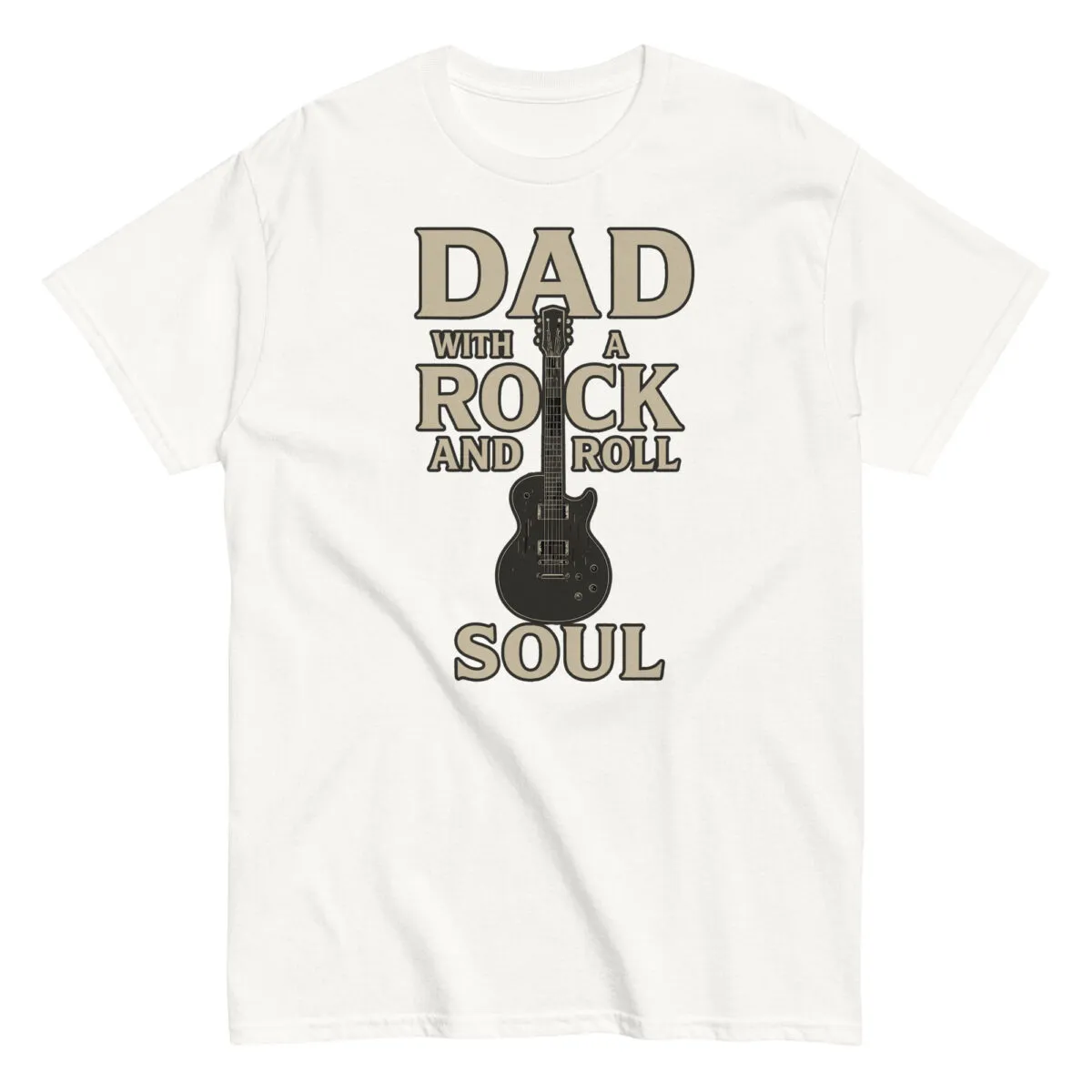 Dad rock and roll soul shirt with guitar.