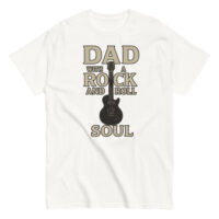 Dad rock and roll soul shirt with guitar.