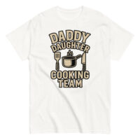 Daddy Daughter Cooking Team T-shirt graphic design.