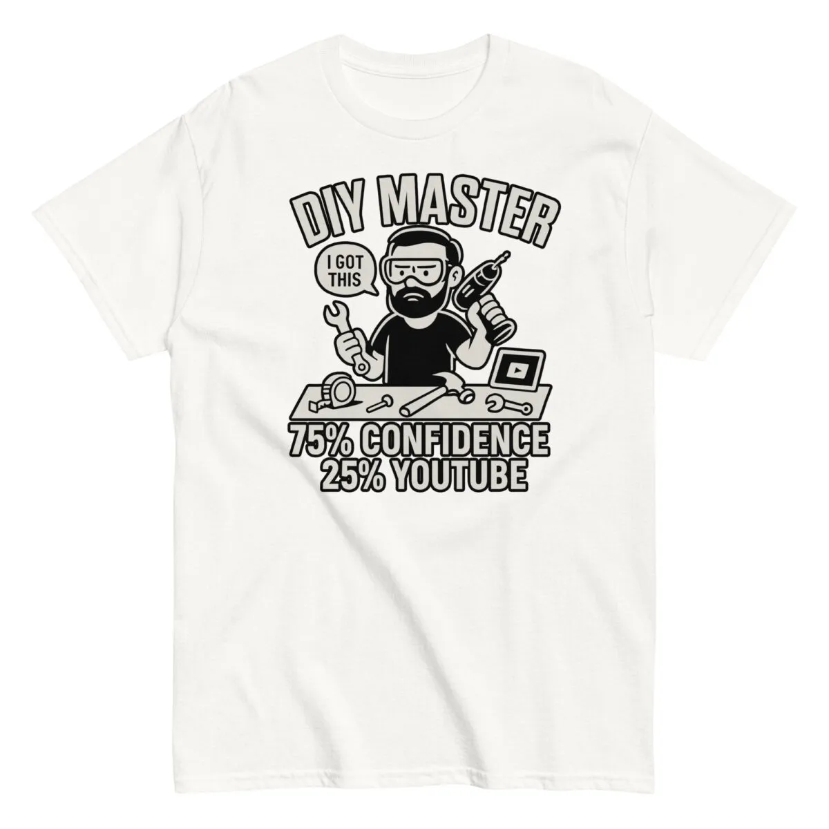 DIY Master T-shirt with tools illustration