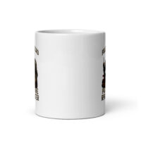 White mug with gamer design and text