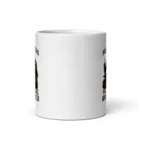 White mug with gamer design and text