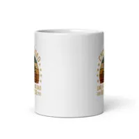 White mug with cycling dad design
