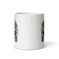 White mug with vintage dad-themed design