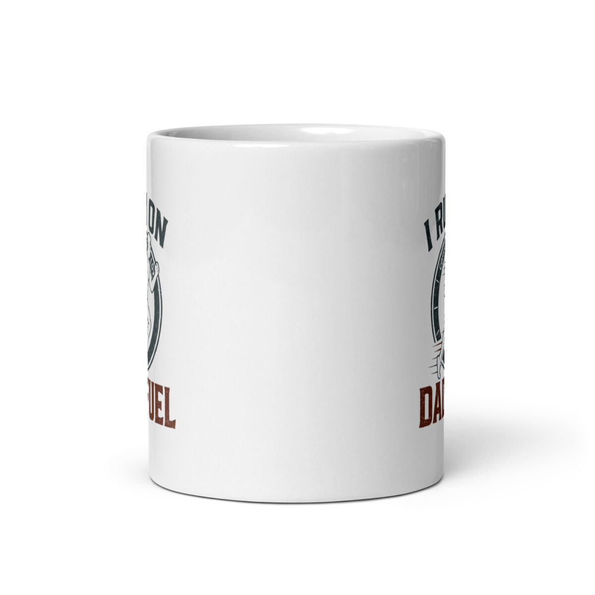 White mug with humorous text design