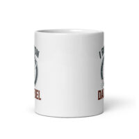 White mug with humorous text design