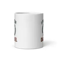 White mug with humorous text design