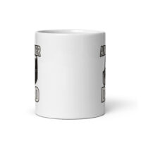 White mug with humorous air fryer design