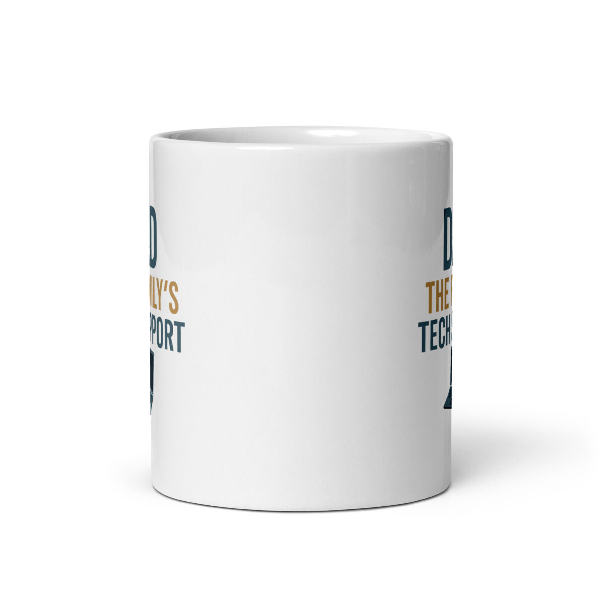 White mug with partial motivational text design