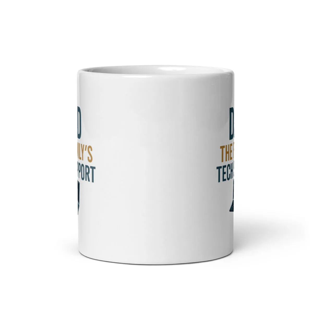 White mug with partial motivational text design