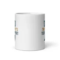 White mug with partial motivational text design