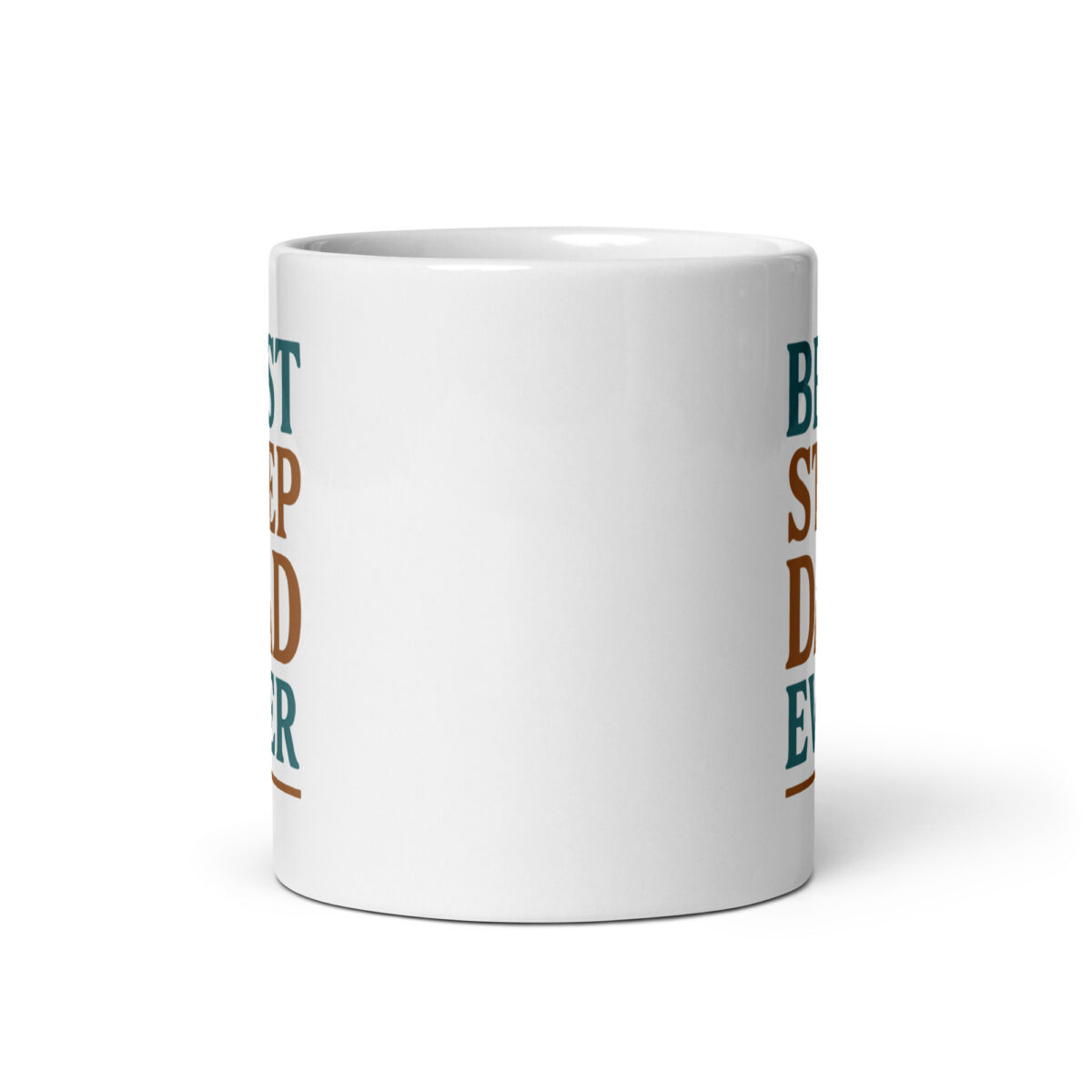 White mug with partial humorous text visible